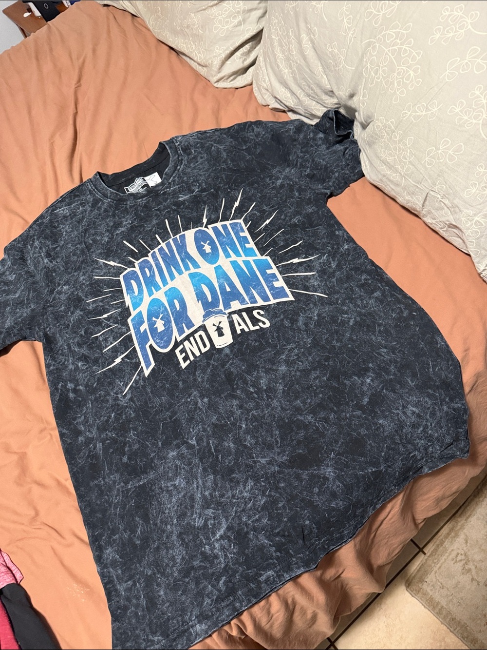 Dutch Bros Black Tie-Dye "Drink One For Dane" Graphic Tee